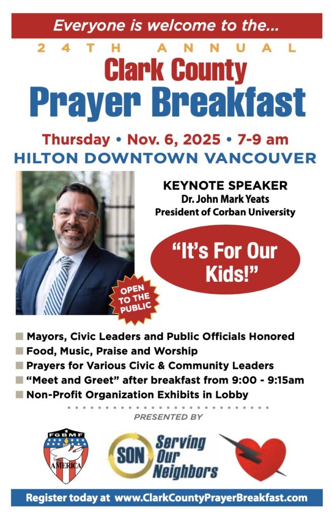 Clark County Prayer Breakfast – Vancouver, WA